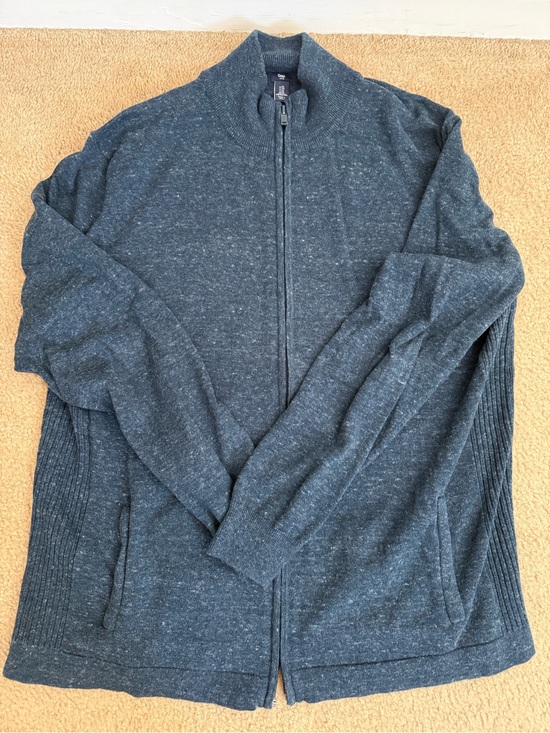 GAP Other - GAP Men's Dark Heather Blue Full-Zip Sweater Jacket